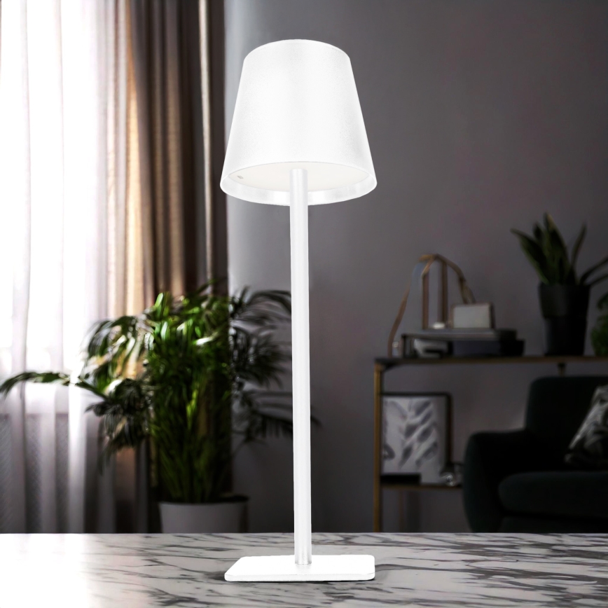 LED prigušiva punjiva dodirna stona lampa LUCCA LED/3,7V 3000/4000/6500K 2000 mAh bela