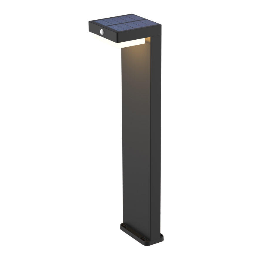 LED solarna lampa sa senzorom pokreta i sumraka PALERMO LED/5W/5V 2000 mAh IP54 crna