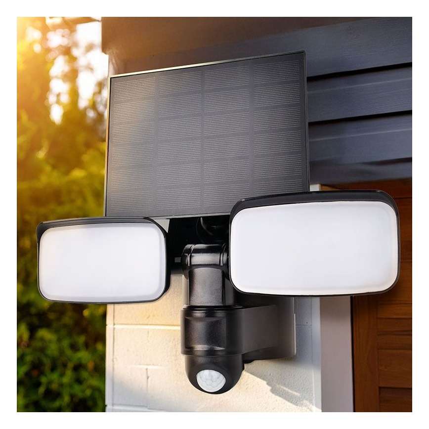 LED solarni reflektor sa senzorom LED/9W/3,7V 3600 mAh IP54