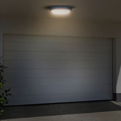 LED spoljašnje zidno svetlo LED/13W/230V 4000K IP54, sivo, okruglo