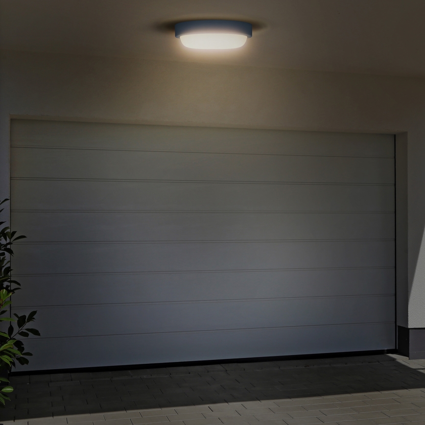 LED spoljašnje zidno svetlo LED/13W/230V 4000K IP54, sivo, okruglo
