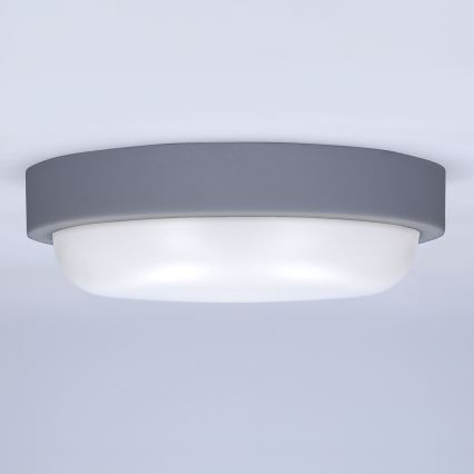 LED spoljašnje zidno svetlo LED/13W/230V 4000K IP54, sivo, okruglo