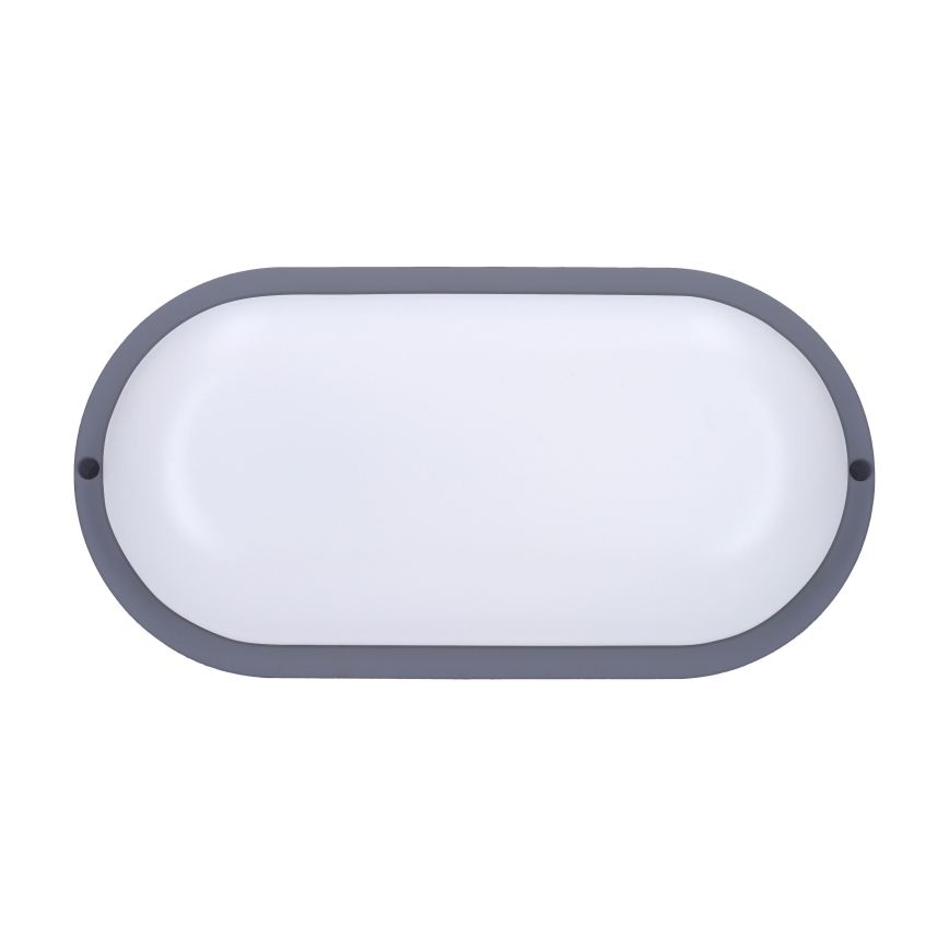 LED spoljašnje zidno svetlo LED/20W/230V 4000K IP54 sivo ovalno