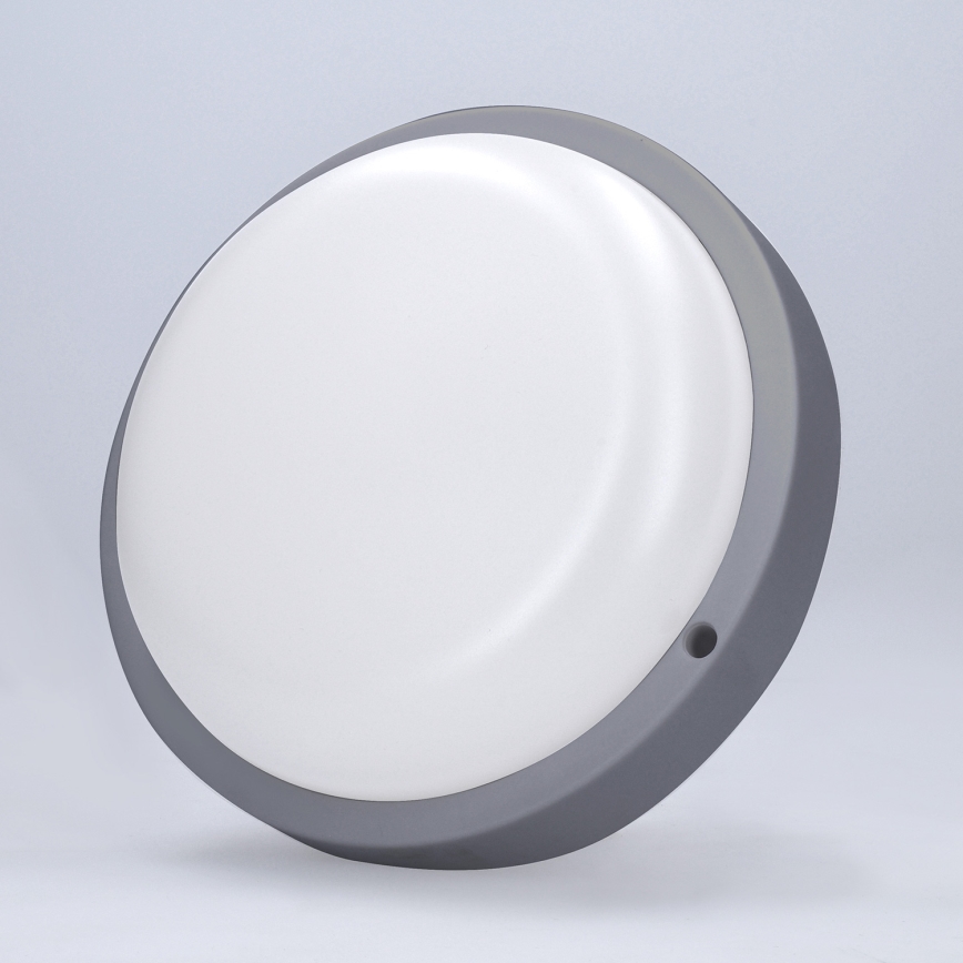LED spoljašnje zidno svetlo LED/20W/230V 4000K IP54 sivo okruglo