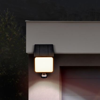 LED solarni reflektor sa senzorom pokreta LED/11W/3,7V 4400mAh 3000K/4000K/6500K IP54