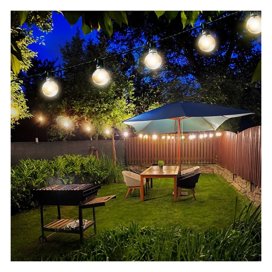 LED spoljni dekorativni niz GIRLANDA 25xE12 20m IP44 topla bela