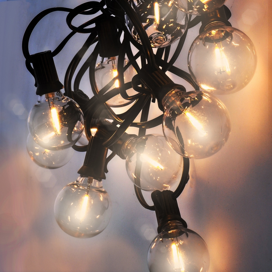 LED spoljni dekorativni niz GIRLANDA 25xE12 20m IP44 topla bela