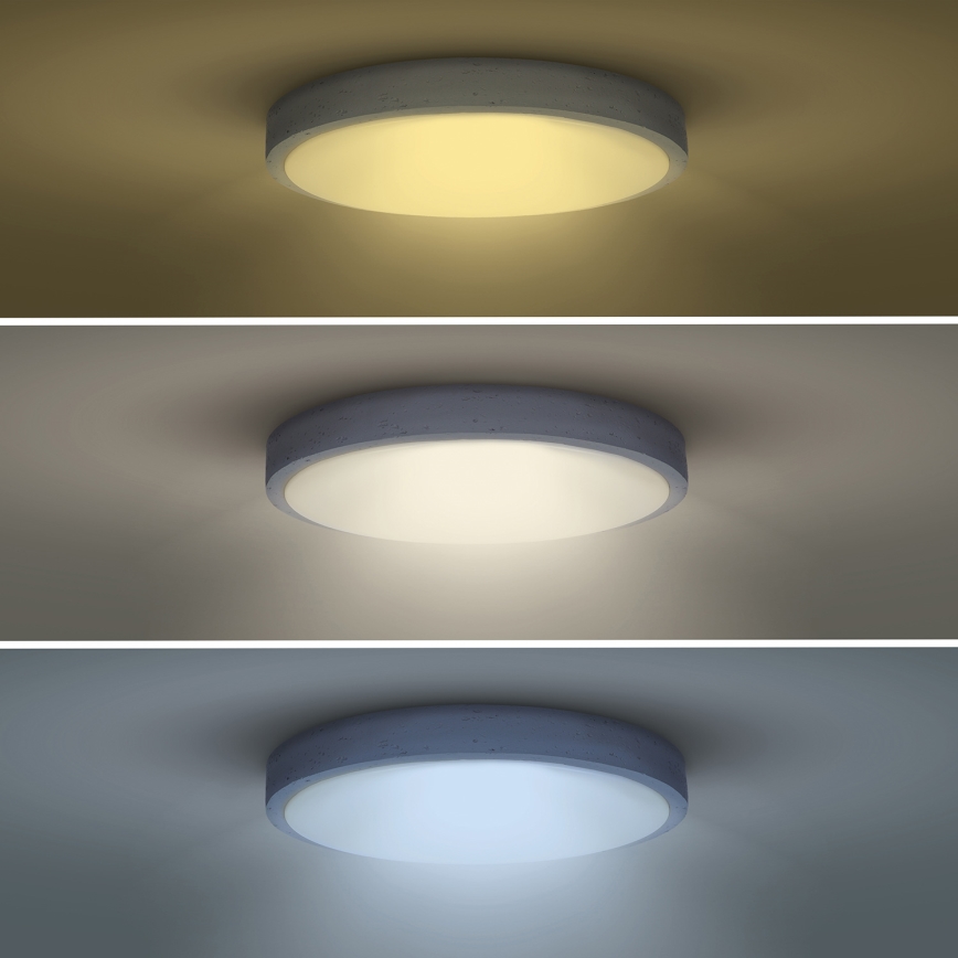 LED prigušiva plafonska lampa GREY LED/48W/230V 3000-6500K siva Ø 38 cm + daljinski upravljač