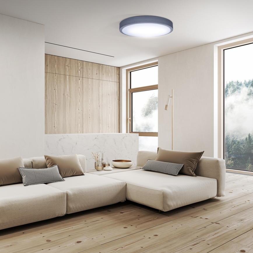 LED prigušiva stropna svetiljka GREY LED/60W/230V 3000-6500K siva, prečnik 49 cm + daljinski upravljač