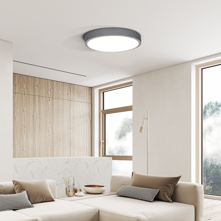 LED prigušiva stropna svetiljka GREY LED/60W/230V 3000-6500K siva, prečnik 49 cm + daljinski upravljač