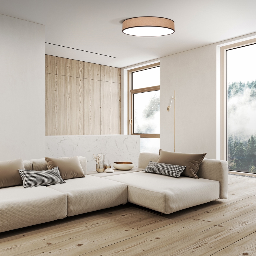 LED prigušiva plafonska svetiljka BROWNIE LED/48W/230V 3000-6500K braon, prečnik 40 cm + daljinski upravljač