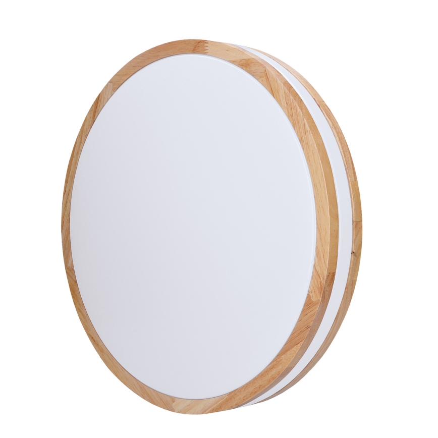 LED prigušiva stropna svetiljka WOODY LED/60W/230V 3000-6500K hrast preč. 50 cm + daljinski upravljač