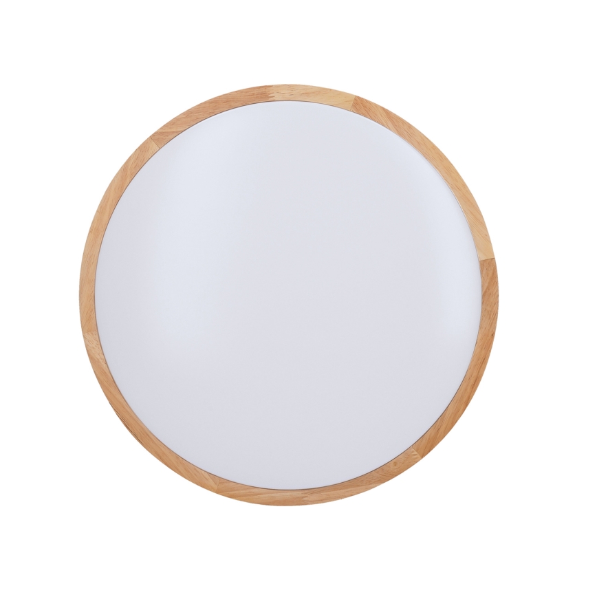 LED prigušiva plafonska lampa SOLID OAK LED/48W/230V 3000-6500K hrast prečnik 39 cm + daljinski upravljač