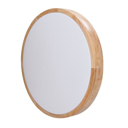 LED prigušiva plafonska lampa SOLID OAK LED/48W/230V 3000-6500K hrast prečnik 39 cm + daljinski upravljač
