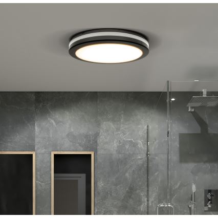 LED prigušiva spoljašnja stropna svetiljka LED/18W/22W/26W/230V 3000/4000/6500K IP65 crna