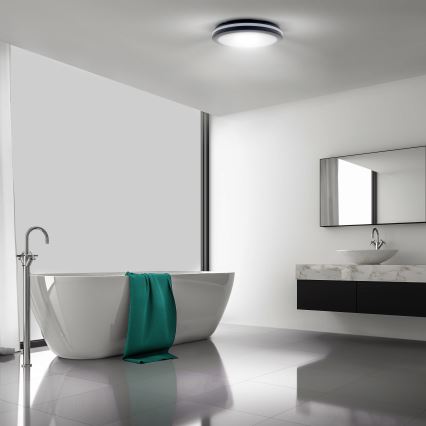 LED prigušiva spoljašnja stropna svetiljka LED/18W/22W/26W/230V 3000/4000/6500K IP65 crna
