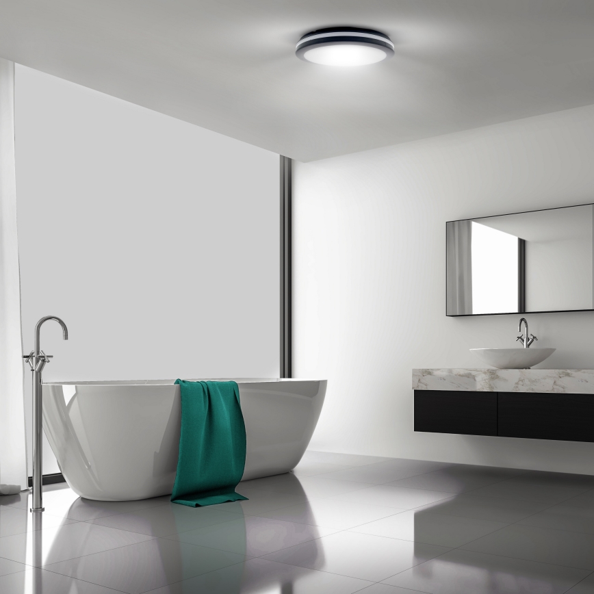 LED prigušiva spoljašnja stropna svetiljka LED/18W/22W/26W/230V 3000/4000/6500K IP65 crna