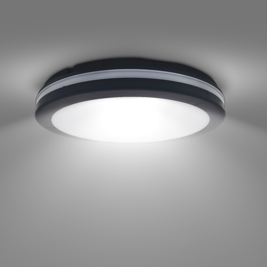 LED prigušiva spoljašnja stropna svetiljka LED/18W/22W/26W/230V 3000/4000/6500K IP65 crna