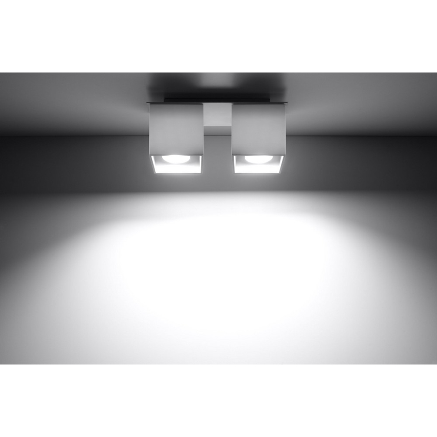 Spot lampa QUAD 2 2xGU10/40W/230V bela
