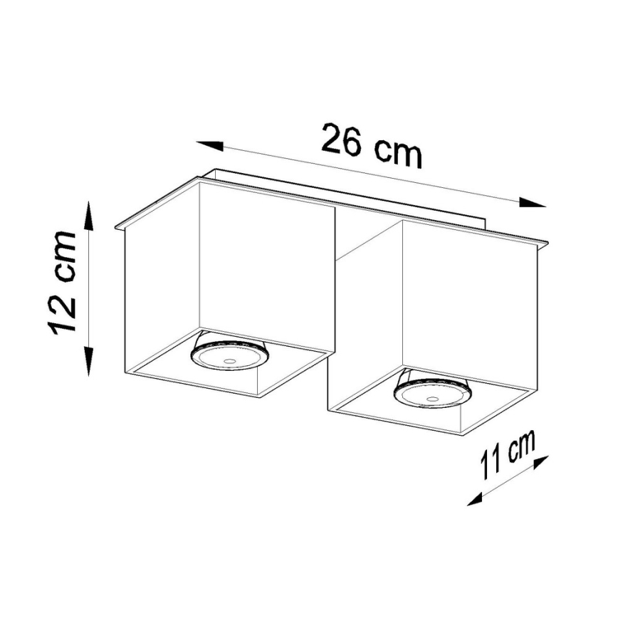 Spot lampa QUAD 2 2xGU10/40W/230V bela