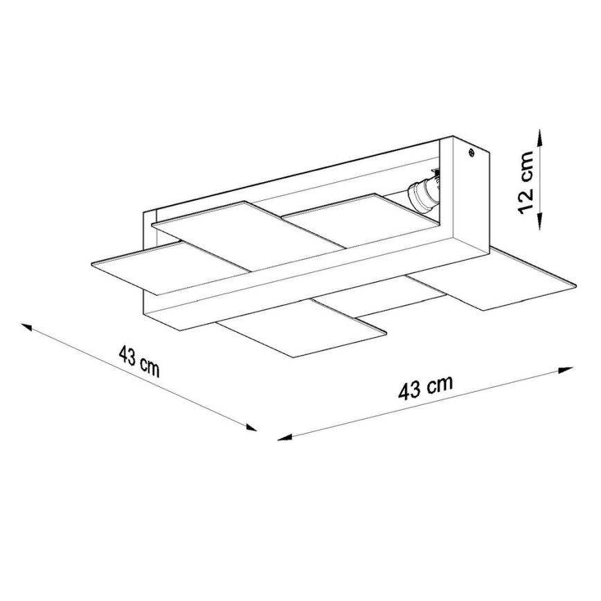 Plafonsko svetlo FENIKS 2 2xE27/60W/230V breza/bukva
