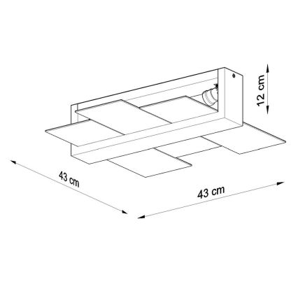 Plafonsko svetlo FENIKS 2 2xE27/60W/230V breza/buk/bela