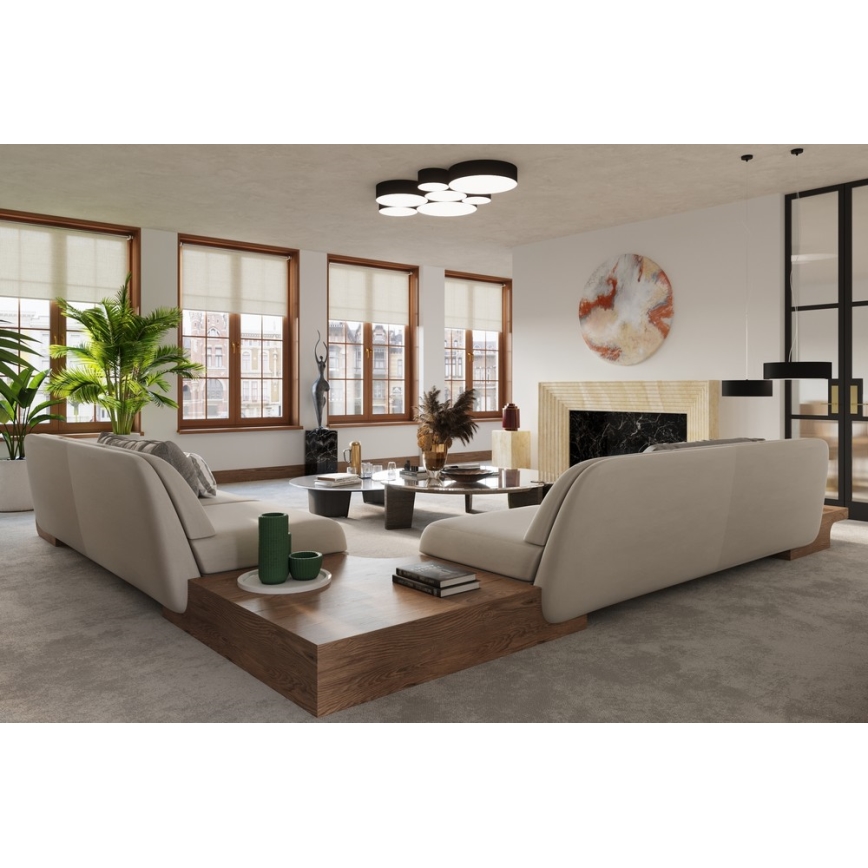 Luster na sajli ARENA 2xE27/15W/230V crna