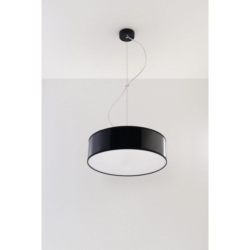 Luster na sajli ARENA 2xE27/15W/230V crna