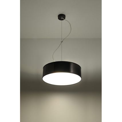 Luster na sajli ARENA 2xE27/15W/230V crna