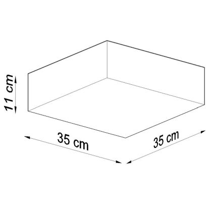 Plafonsko svetlo HORUS 35 2xE27/60W/230V sivo