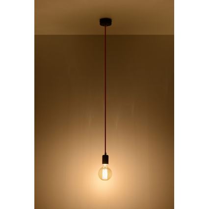 Luster na kablu EDISON 1xE27/60W/230V crni