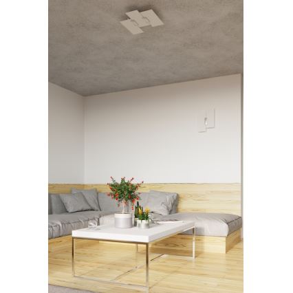 Stropna svetiljka FABIANO 3xE27/60W/230V bela/sjajni hrom