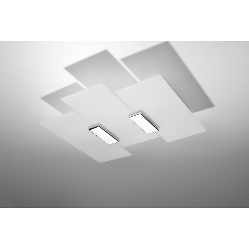 Stropna svetiljka FABIANO 3xE27/60W/230V bela/sjajni hrom