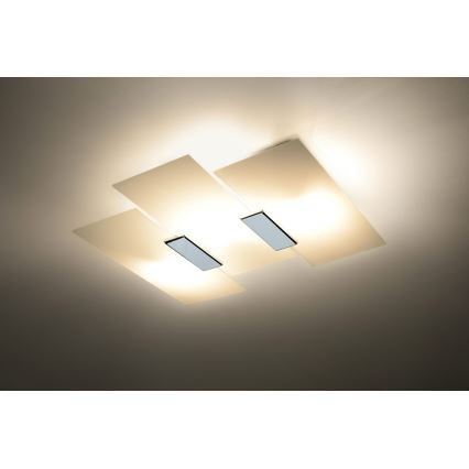 Stropna svetiljka FABIANO 3xE27/60W/230V bela/sjajni hrom
