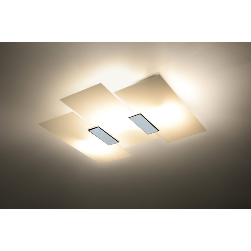 Stropna svetiljka FABIANO 3xE27/60W/230V bela/sjajni hrom