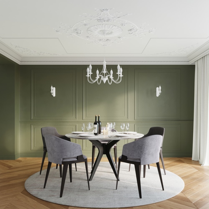 Luster na lancu MINERWA 3 3xE14/40W/230V bela