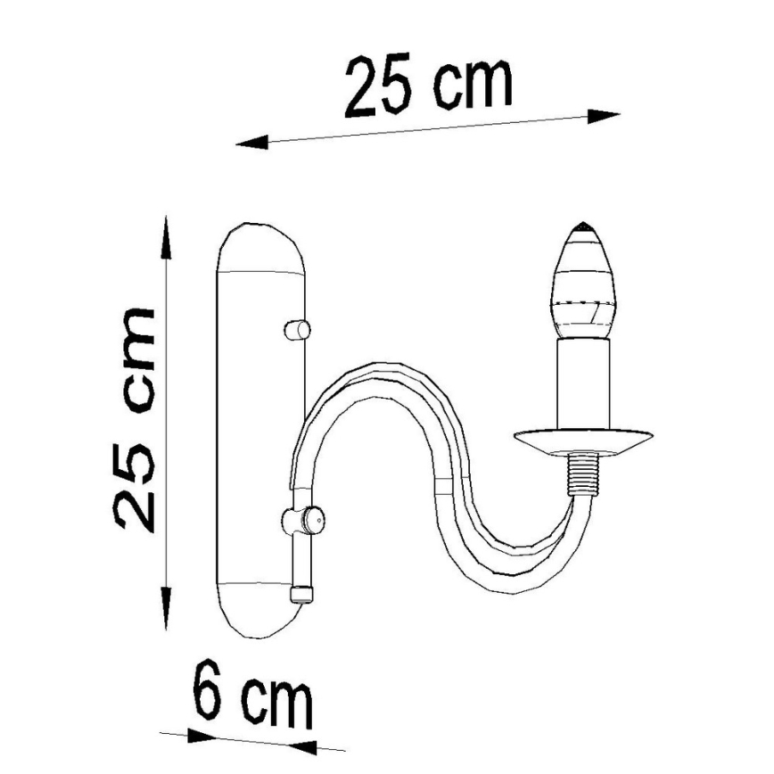 Zidna svetiljka MINERWA 1xE14/40W/230V bela