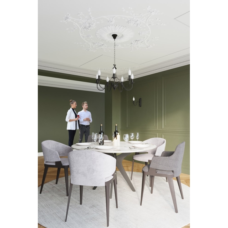 Luster na lancu MINERWA 3, 3xE14/40W/230V, crne boje