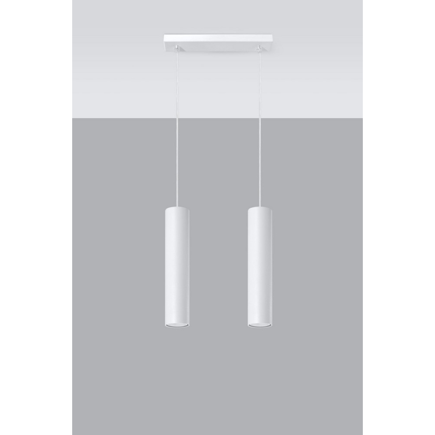 Luster na sajli LAGOS 2 2xGU10/10W/230V, beli