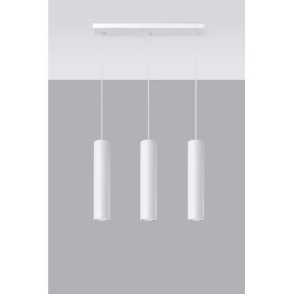 Luster na sajli LAGOS 3 3xGU10/10W/230V bela