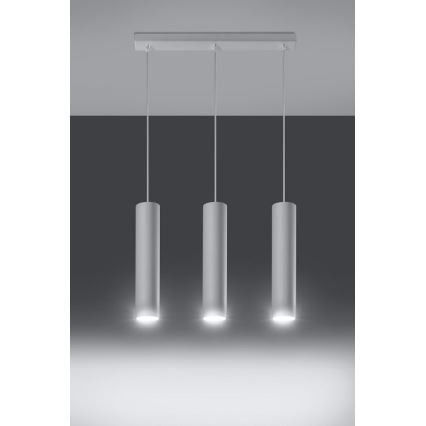 Luster na sajli LAGOS 3 3xGU10/10W/230V bela