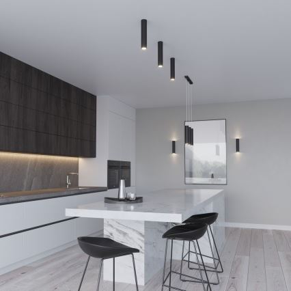 Luster na sajli LAGOS 3 3xGU10/10W/230V crne boje