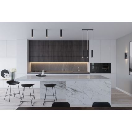 Luster na sajli LAGOS 3 3xGU10/10W/230V crne boje