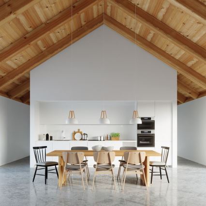 Luster na sajli CASCO 1xE27/60W/230V, prečnik 30 cm, breza