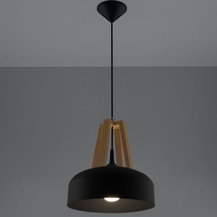 Luster na lanku CASCO 1xE27/60W/230V prečnik 30 cm breza