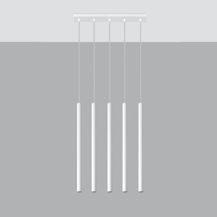 Luster na kablu PASTELO 5xG9/8W/230V beo