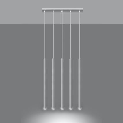 Luster na kablu PASTELO 5xG9/8W/230V beo