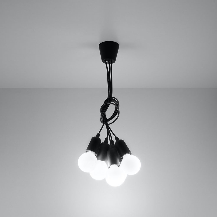 Luster na sajli DIEGO 5xE27/60W/230V