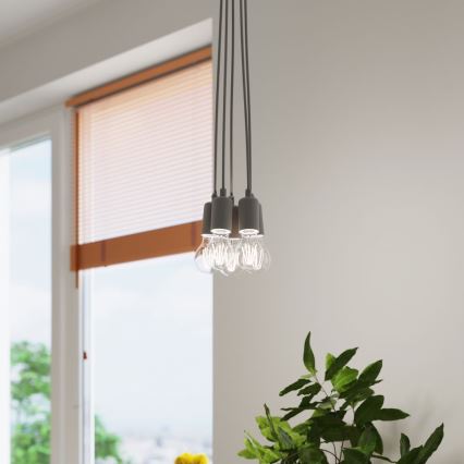 Luster na lanku DIEGO 1xE27/60W/230V siva