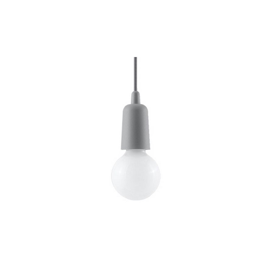 Luster na lanku DIEGO 1xE27/60W/230V siva